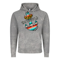 Cloud Rock anchored Vintage Hoodie - CowhideDigitalArt
