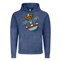 Vintage Denim anchored Vintage Hoodie - CowhideDigitalArt