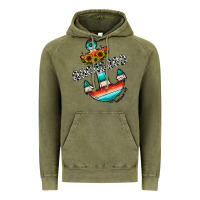 Vintage Olive anchored Vintage Hoodie - CowhideDigitalArt