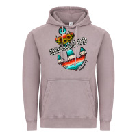 Vintage Zinc anchored Vintage Hoodie - CowhideDigitalArt