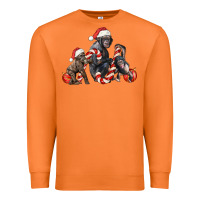 Carrot christmas chimpanzee and gorilla Premium Sweatshirt - LillyAllenDesigns