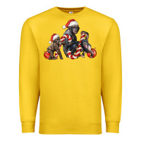 Lemon christmas chimpanzee and gorilla Premium Sweatshirt - LillyAllenDesigns