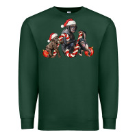 Sports Green christmas chimpanzee and gorilla Premium Sweatshirt - LillyAllenDesigns