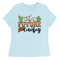 Baby Blue future cowboy Ladies Tee - MaliasSmallBusiness
