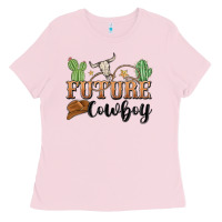 Bubblegum Pink future cowboy Ladies Tee - MaliasSmallBusiness
