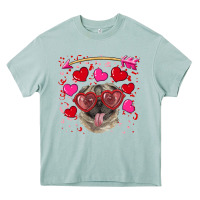 Arona Valentine's day  pug Heavy Core Tee - RanaPortraitStore