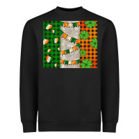 Black irish flag with shamrocks and heart Heavyweight Sweatshirt - AdoDesignShop
