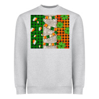 Irish Flag With Shamrocks And Heart Heavyweight Sweatshirt | Teevron