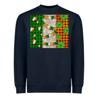 Navy irish flag with shamrocks and heart Heavyweight Sweatshirt - AdoDesignShop
