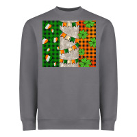 Storm irish flag with shamrocks and heart Heavyweight Sweatshirt - AdoDesignShop