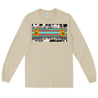 Mushroom western cowhide serape sunflower mama license plate Long Sleeve Tee - BarkalooDesign