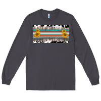 Smoke western cowhide serape sunflower mama license plate Long Sleeve Tee - BarkalooDesign