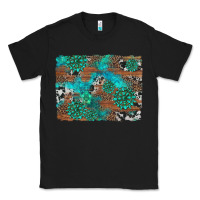 Black gemstone wood and cowhide background Classic Tee - Artiststas