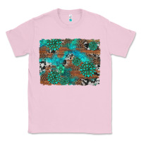 Bubblegum Pink gemstone wood and cowhide background Classic Tee - Artiststas