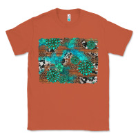 Copper gemstone wood and cowhide background Classic Tee - Artiststas