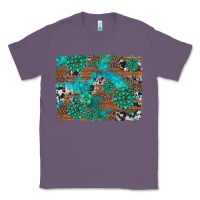 Lavender gemstone wood and cowhide background Classic Tee - Artiststas