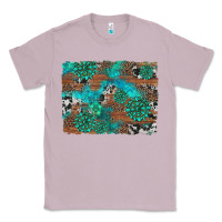 Lilac gemstone wood and cowhide background Classic Tee - Artiststas