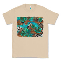 Mushroom gemstone wood and cowhide background Classic Tee - Artiststas