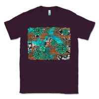 Plum gemstone wood and cowhide background Classic Tee - Artiststas