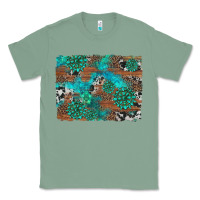 Sage gemstone wood and cowhide background Classic Tee - Artiststas