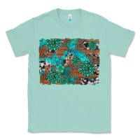 Seafoam gemstone wood and cowhide background Classic Tee - Artiststas