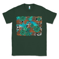 Sports Green gemstone wood and cowhide background Classic Tee - Artiststas