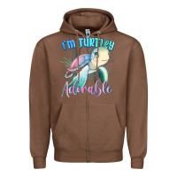 Chestnut im turtley adorable turtle Zipper Hoodie - MaliasSmallBusiness