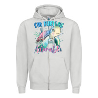 Dove Grey im turtley adorable turtle Zipper Hoodie - MaliasSmallBusiness