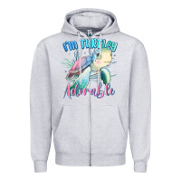 Heather Grey im turtley adorable turtle Zipper Hoodie - MaliasSmallBusiness