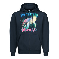 Navy im turtley adorable turtle Zipper Hoodie - MaliasSmallBusiness