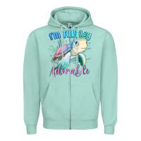 Seafoam im turtley adorable turtle Zipper Hoodie - MaliasSmallBusiness