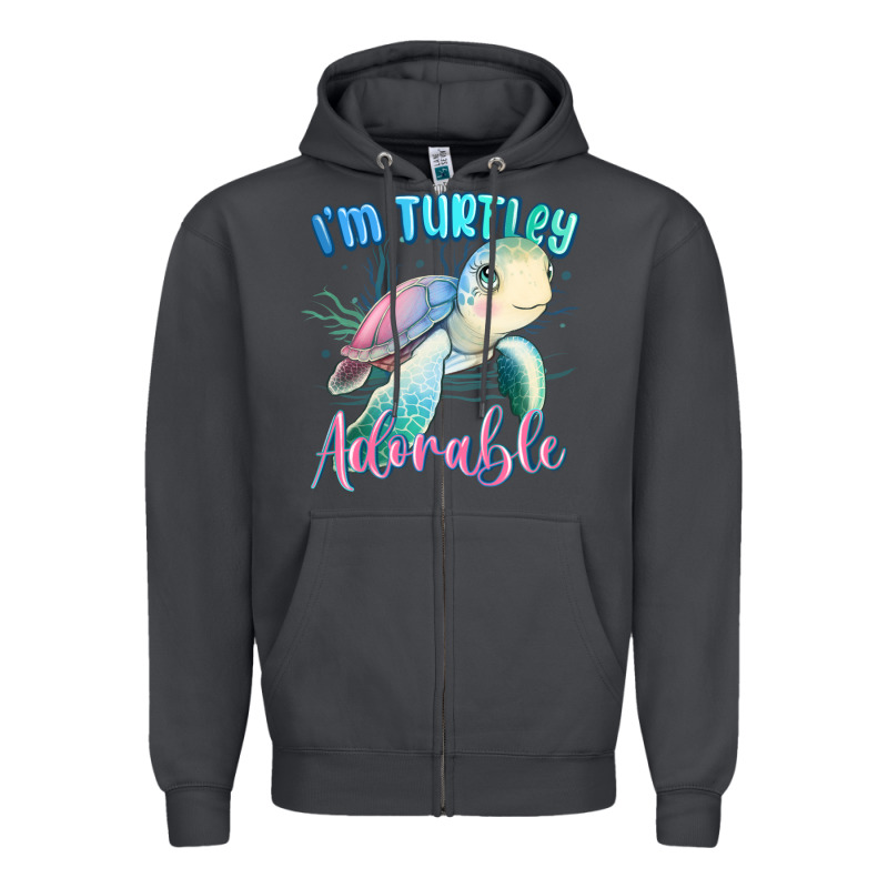 Im Turtley Adorable Turtle Zipper Hoodie by MaliasSmallBusiness | Teevron