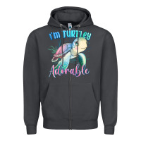 Smoke im turtley adorable turtle Zipper Hoodie - MaliasSmallBusiness