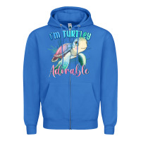 True Royal im turtley adorable turtle Zipper Hoodie - MaliasSmallBusiness