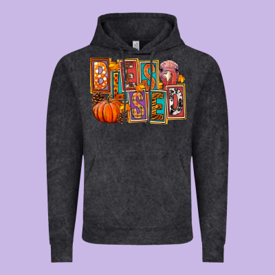Blessed Thanksgiving Vintage Hoodie Designed By Fadigitalartstudio