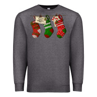 Charcoal Heather Christmas Socks With Santa Letter Premium Sweatshirt - LillyAllenDesigns