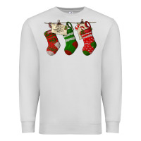 Dove Grey Christmas Socks With Santa Letter Premium Sweatshirt - LillyAllenDesigns