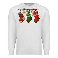 Oatmeal Heather Christmas Socks With Santa Letter Premium Sweatshirt - LillyAllenDesigns