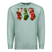 Seafoam Christmas Socks With Santa Letter Premium Sweatshirt - LillyAllenDesigns