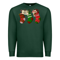 Sports Green Christmas Socks With Santa Letter Premium Sweatshirt - LillyAllenDesigns