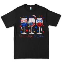 Black red wine and blue wine glasses Premium Tee - texasbilliewilder