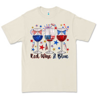 Bone red wine and blue wine glasses Premium Tee - texasbilliewilder