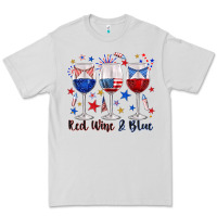 Dove Grey red wine and blue wine glasses Premium Tee - texasbilliewilder