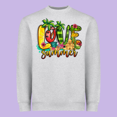 Love Summer Heavyweight Sweatshirt Designed By Jasminsmagicworld
