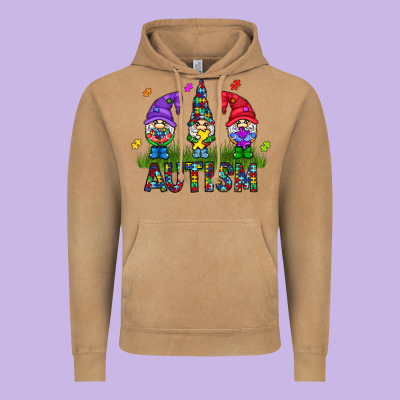 Autism Gnome Vintage Hoodie Designed By Cowhidedigitalart