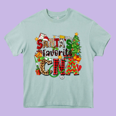 Santa's Favorite Cna Heavy Core Tee Designed By Zillion Design Studio