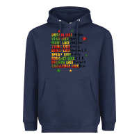 Navy inspiring black leaders juneteenth Heavyweight Hoodie - LillyAllenDesigns