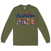 Army Green american babe Long Sleeve Tee - LillyAllenDesigns