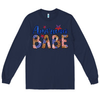 Navy american babe Long Sleeve Tee - LillyAllenDesigns