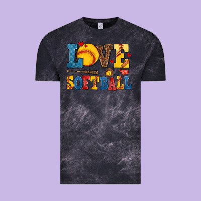 Love Softball Vintage Tee Designed By Adodesignshop